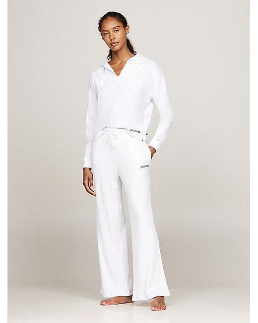 Tommy Hilfiger Hilfiger Monotype Wijde Loungebroek in het White