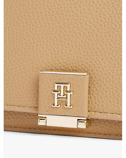 Tommy Hilfiger Natural Chain Flap Bag with Removable Crossbody Strap Umhängetasche