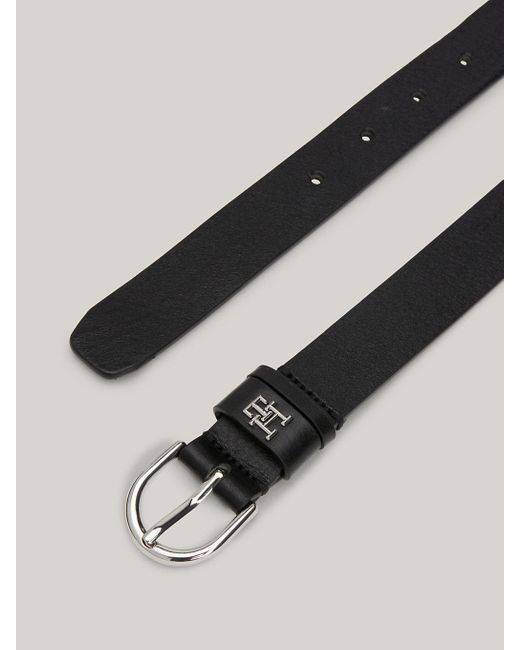Tommy Hilfiger Black Essential Effortless Leather Belt