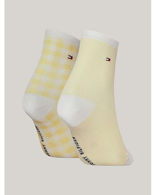 Pack de 2 pares de calcetines cortos Tommy Hilfiger de color Metallic