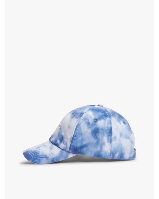 Tommy Hilfiger Blue Tie-Dye Logo Embroidery Baseball Cap
