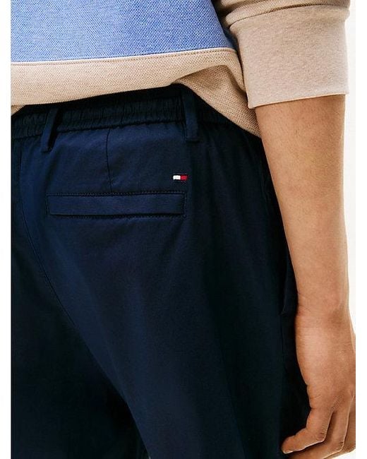 Tommy Hilfiger Performance Harlem Tapered Broek Van Twill in het Blue voor heren