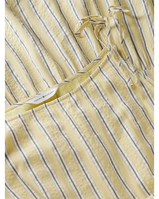 Tommy Hilfiger Natural Self-Tie Strap Smock Midi Dress