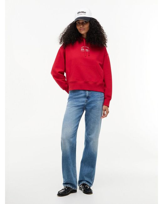 Tommy Hilfiger Red Th X Cadillac Formula 1 Team Logo Hoody