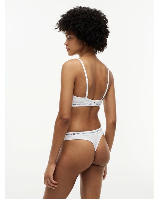 Tommy Hilfiger White Repeat Logo Underband Push-Up Bralette