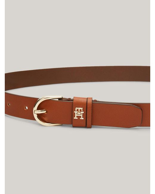 Tommy Hilfiger Brown Essential Effortless Leather Belt