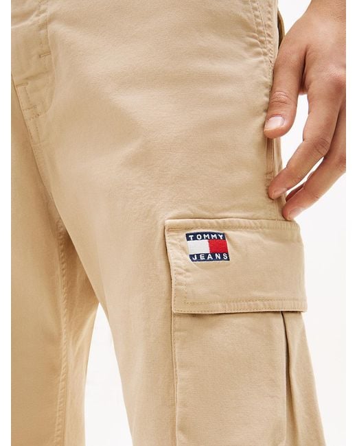 Tommy Hilfiger Green Otis Canvas Straight Cargo Trousers for men