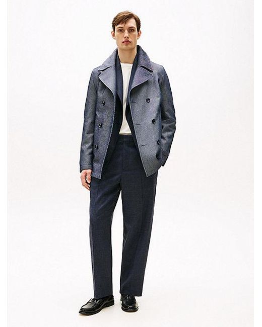 Chaquetón De Botonadura Doble Tommy Hilfiger de hombre de color Blue