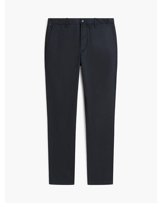 Tommy Hilfiger Blue Bleeker Slim Textured Chinos for men