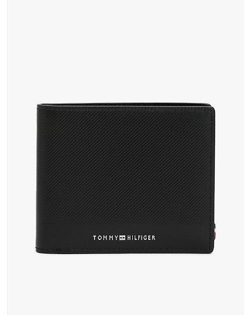 Tommy Hilfiger Leren Bifold Portemonnee Met Logo in het Black voor heren