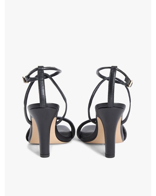 Tommy Hilfiger White Leather Open Toe High Heels
