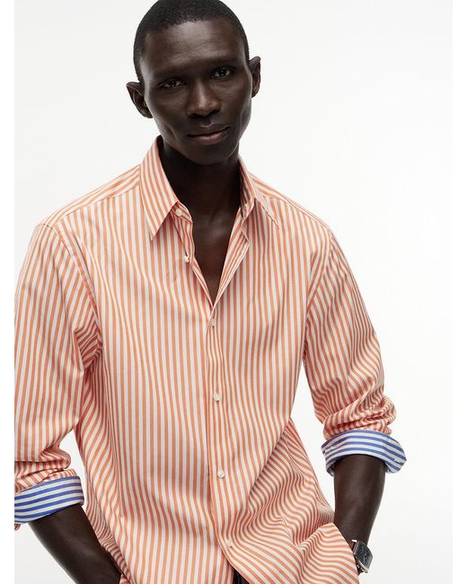 Tommy Hilfiger Pink New York Label Relaxed Stripe Poplin Shirt for men