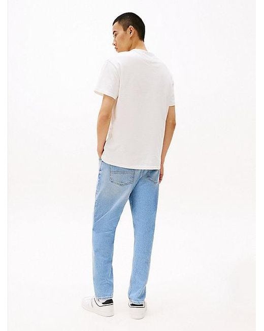 Tommy Hilfiger T-Shirt Met Ronde Hals En Tommy-Badge in het White voor heren