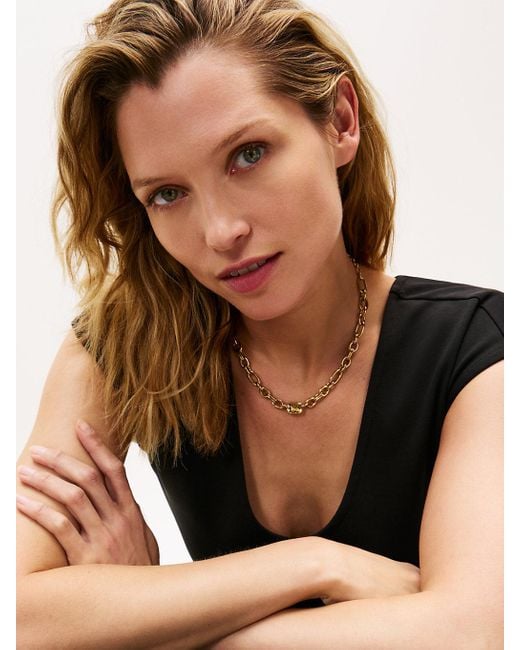 Tommy Hilfiger Black Jersey Midi Fit And Flare Dress