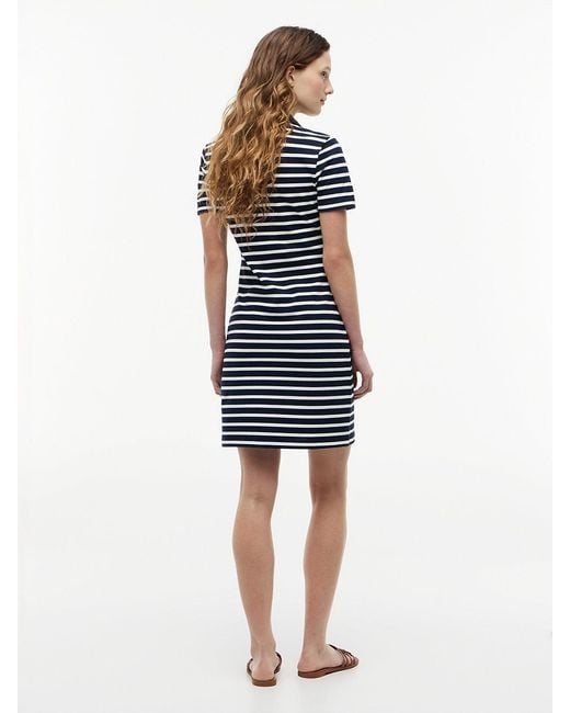 Tommy Hilfiger Blue 1985 Slim Mini Short Sleeve Polo Dress