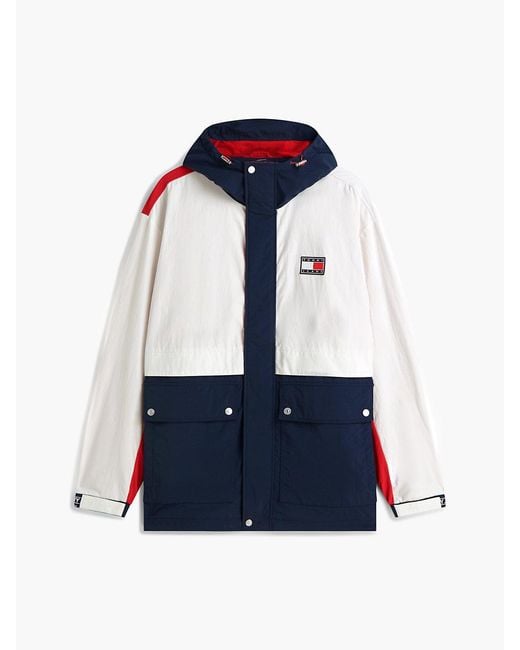 Tommy Hilfiger Blue Logo Regatta Relaxed Ripstop Windbreaker for men