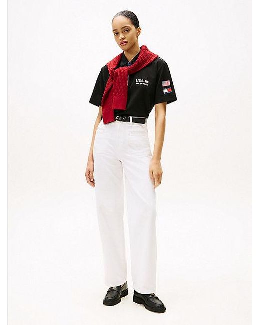 Tommy Hilfiger Tommy X U. Sail Gp Relaxed Fit Poloshirt in het Black voor heren