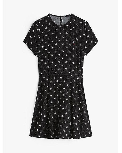 Tommy Hilfiger Slim Minijurk Met Keyhole Op De Rug in het Black