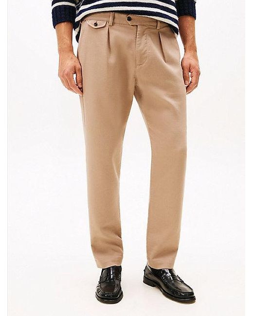 Pantalón Harlem De Corte Cónico En Sarga Tommy Hilfiger de hombre de color Blue