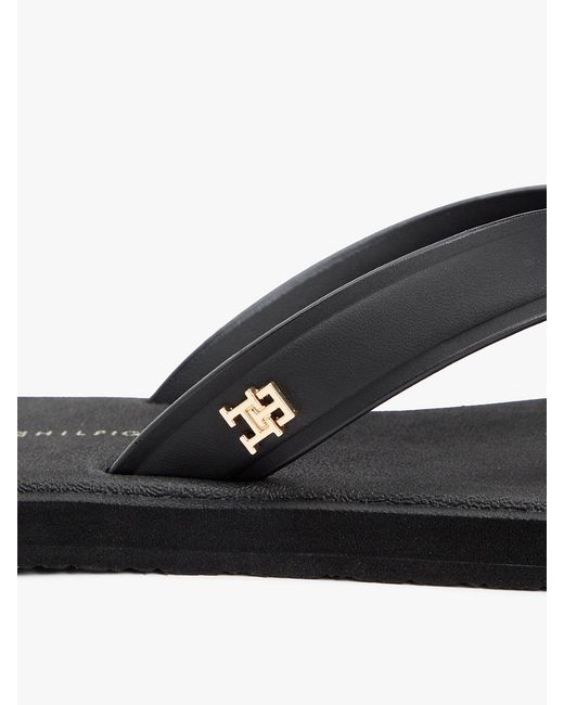 Tommy Hilfiger White Chic Th Monogram Flip-flops