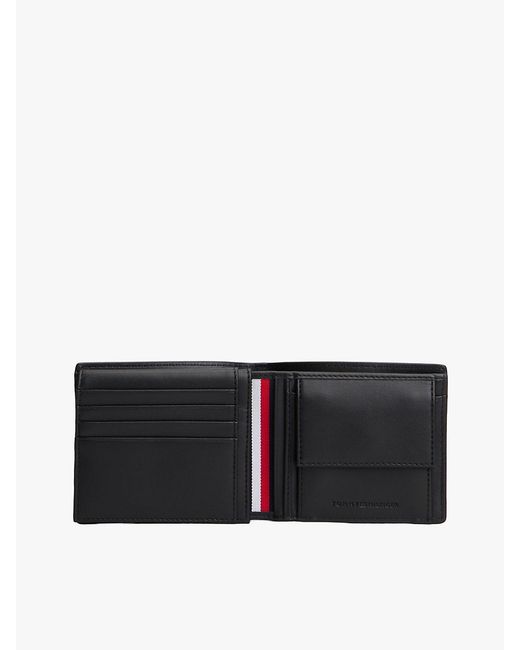 Tommy Hilfiger Black Casual Leather Card And Coin Wallet for men