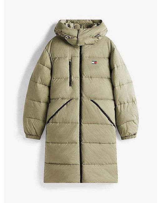 Tommy Hilfiger Longline Relaxed Fit Parka Met Capuchon in het Metallic voor heren