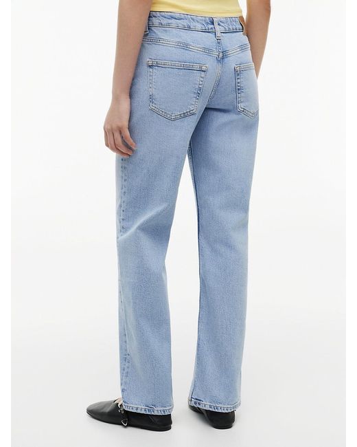 Tommy Hilfiger Blue Faded Low Rise Straight Leg Jeans