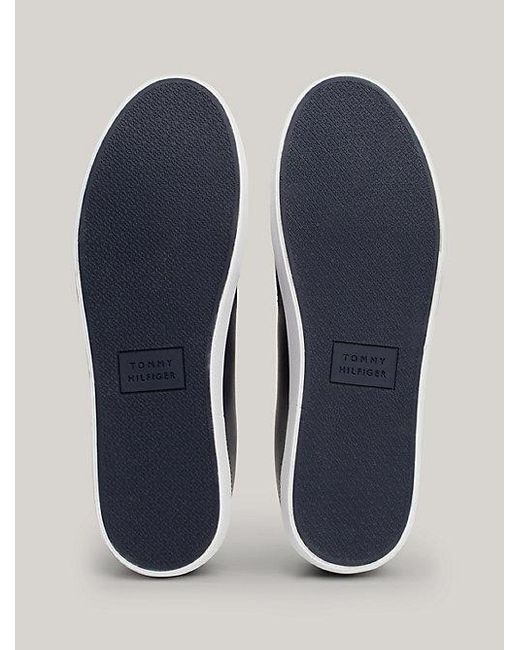 Tommy Hilfiger Essential Sneaker Met Getextureerde Stiksels in het Blue voor heren