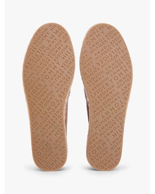 Tommy Hilfiger Brown Th Monogram Leather Espadrilles