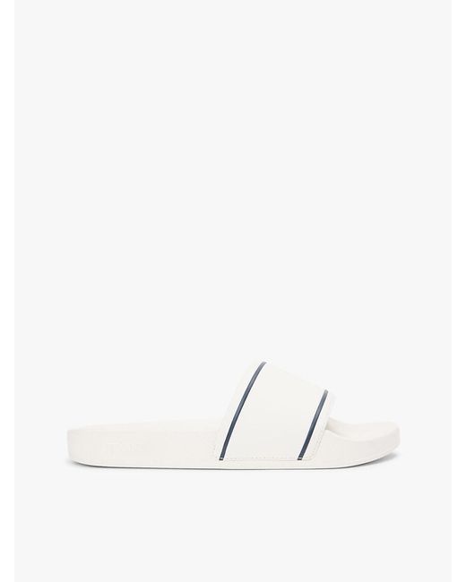 Tommy Hilfiger Natural Logo Contoured Pool Slides