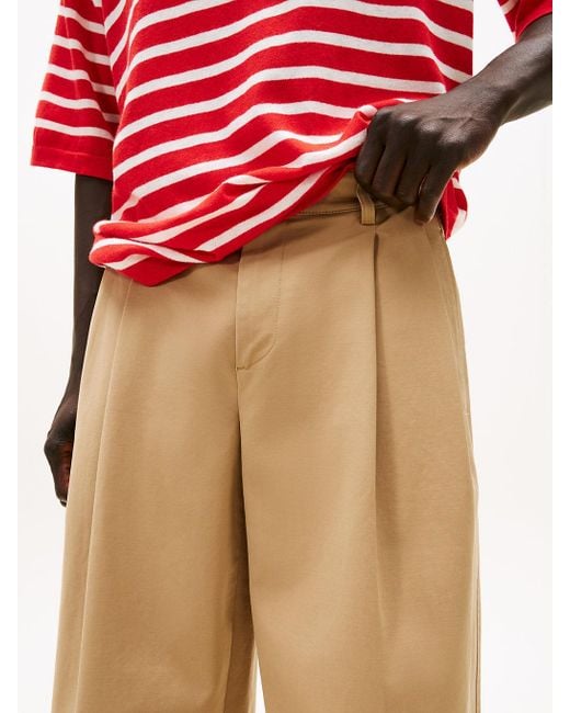 Tommy Hilfiger Blue The Runway Collection Wide Leg Chinos for men