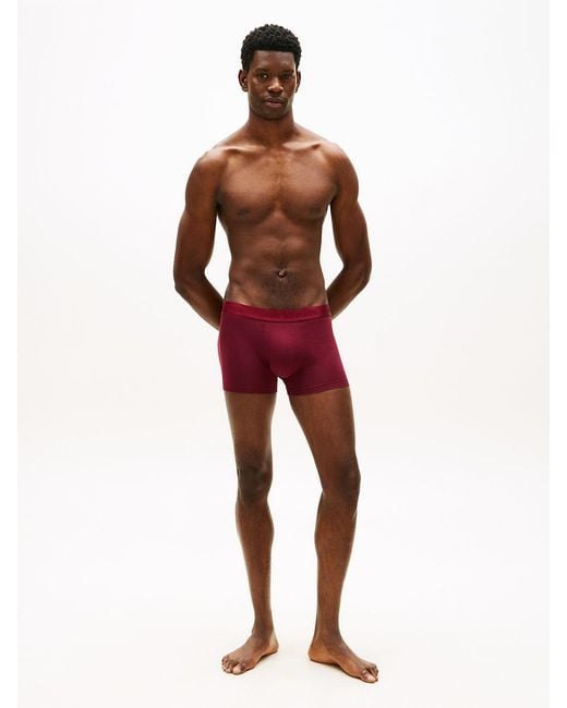 Tommy Hilfiger Purple 3-Pack Everyday Luxe Tonal Logo Trunks for men