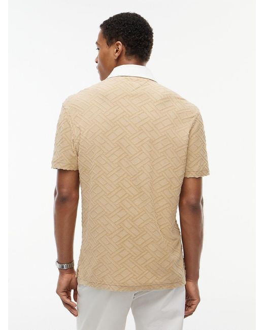 Tommy Hilfiger White Classic Fit Flag Jacquard Polo Shirt for men