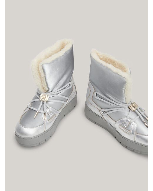 Tommy Hilfiger Multicolor Essential Warm Lined Cleat Metallic Snow Boots