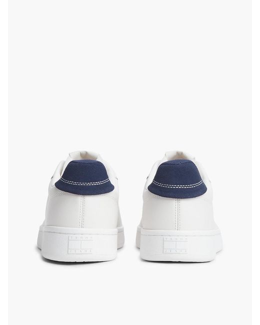 Tommy Hilfiger White Leather Archive Court Trainers for men