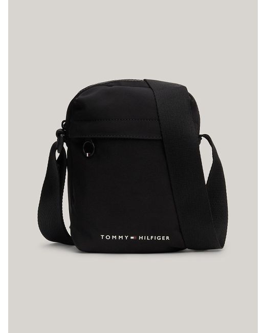 Tommy Hilfiger Black Essential Small Reporter Bag for men