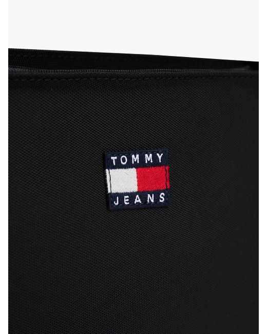 Borsa Essential Con Logo Ripetuto di Tommy Hilfiger in Black