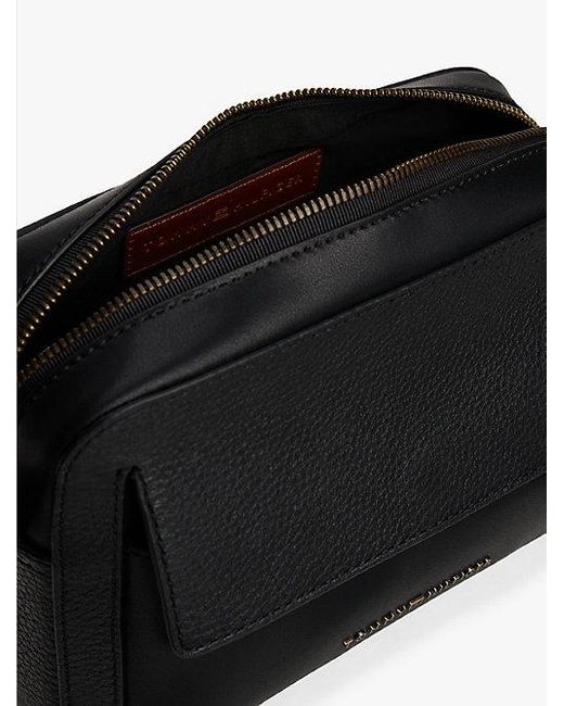 Tommy Hilfiger Casual Crossbodytas Van Leer in het Black voor heren