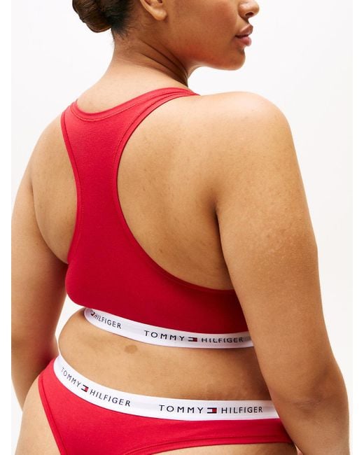 Bralette Tommy Icons Curve Sans Rembourrage Tommy Hilfiger en coloris Red