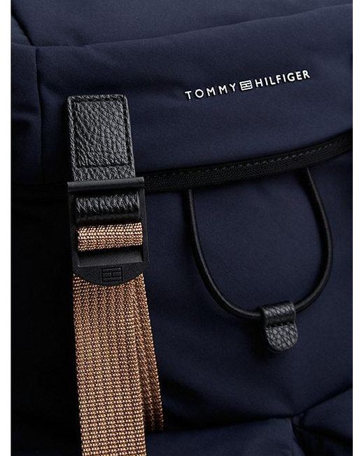 Tommy Hilfiger Textielen Rugzak Met Flap En Logo in het Blue voor heren