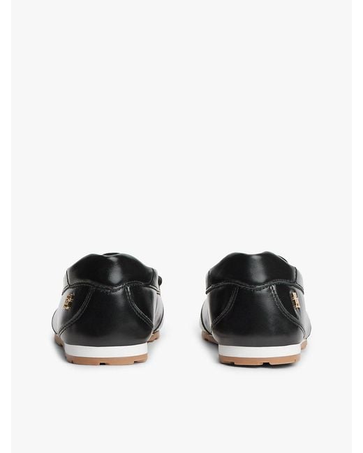 Tommy Hilfiger White Th Monogram Leather Ballet Trainers