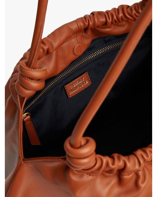 Tommy Hilfiger Brown Soft Leather Hobo Bag