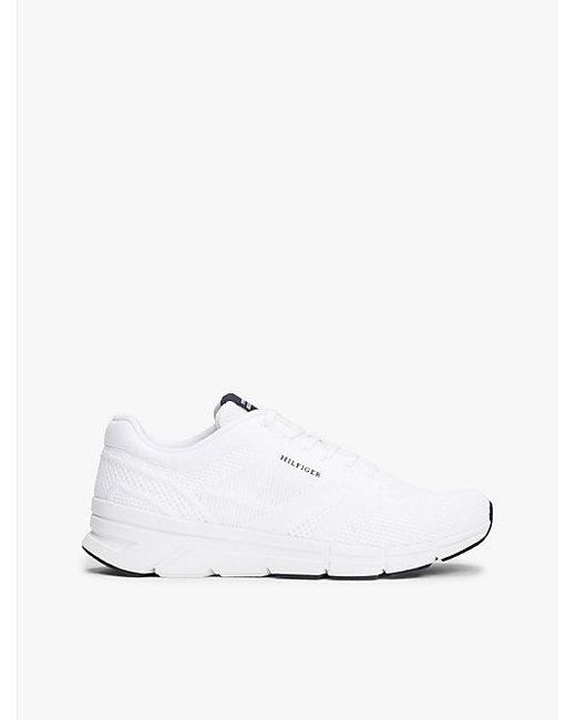 Zapatillas De Running De Punto Con Logo Tommy Hilfiger de hombre de color White