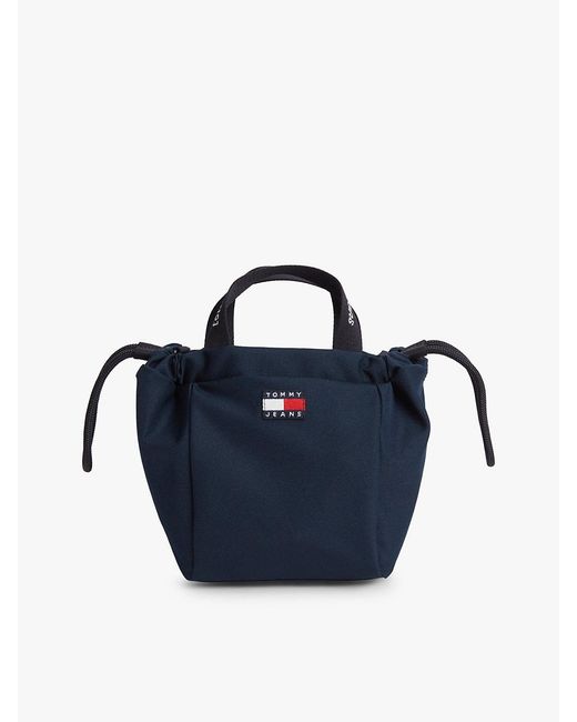 Tommy Hilfiger Blue Essential Repeat Logo Crossbody Tote Bag