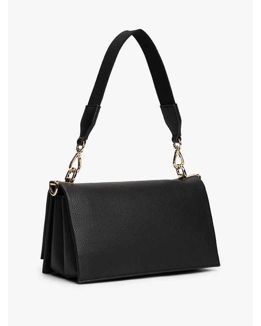 Borsa A Tracolla Con Finitura Zigrinata di Tommy Hilfiger in Black