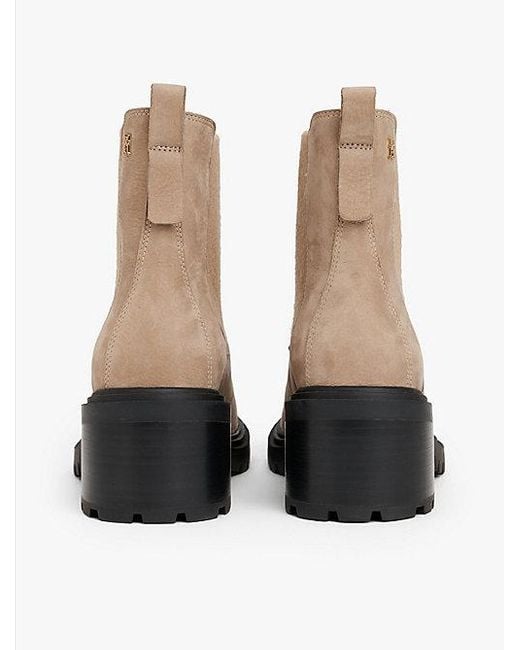 Tommy Hilfiger Chelsea Boot Met Profielzool En Blokhak in het White