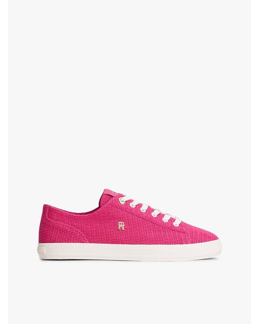 Tommy Hilfiger Pink Th Monogram Textured Trainers