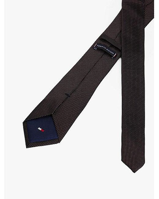 Tommy Hilfiger Zijden Jacquard Stropdas Met Microstip in het White voor heren