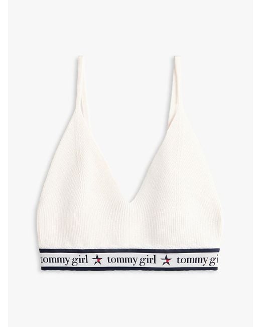 Tommy Hilfiger Blue Tommy Girl Pure Wool Knit Bra Top