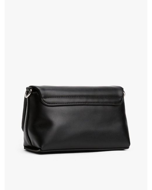 Borsa A Tracolla Con Patta E Logo di Tommy Hilfiger in Black